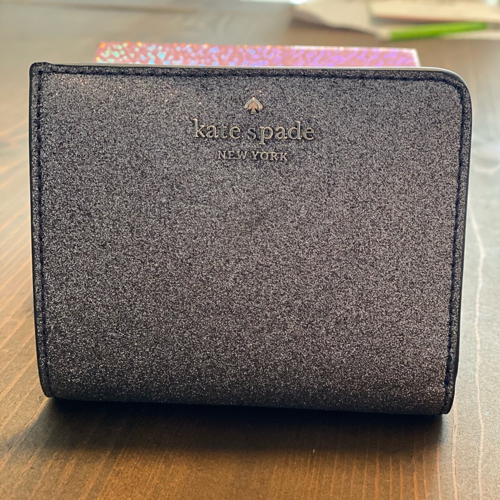 Kate spade navy glitter wallet